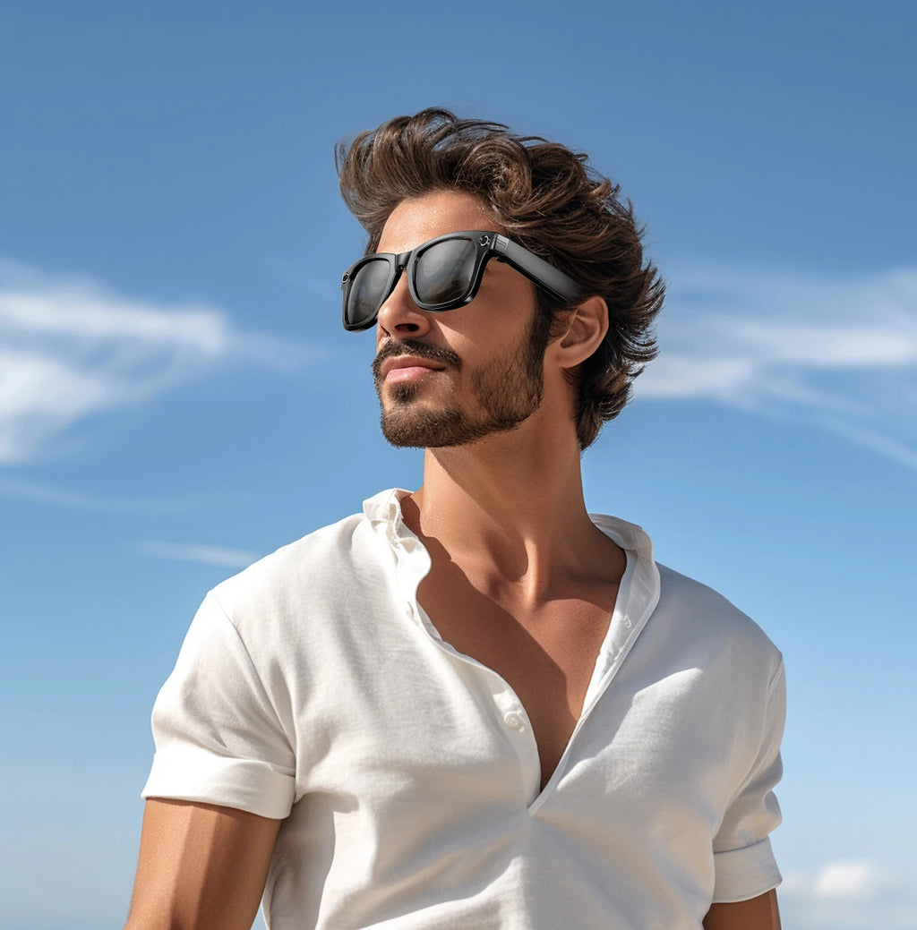 AI Smart Glasses W610 – Lunettes Connectées Bluetooth avec ChatGPT & Caméra HD