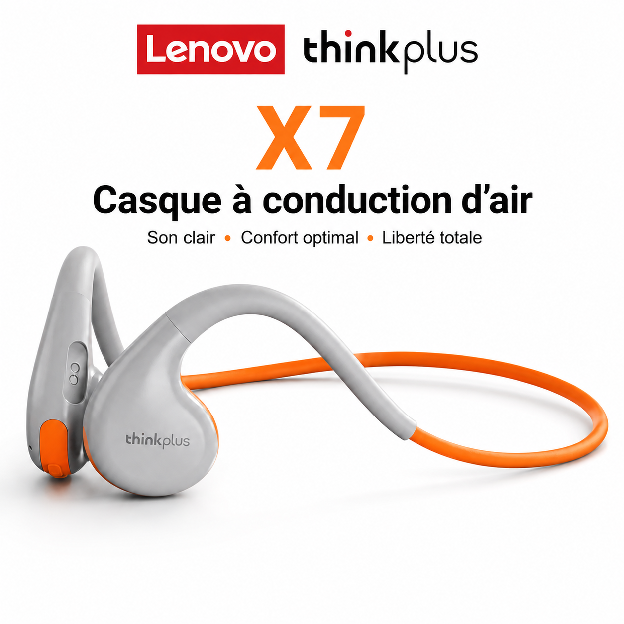 Lenovo X7 – Écouteurs Bluetooth 5.3 Conduction d’Air Sport & Gaming