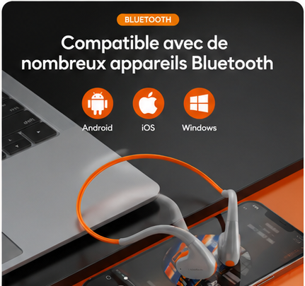 Lenovo X7 – Écouteurs Bluetooth 5.3 Conduction d’Air Sport & Gaming