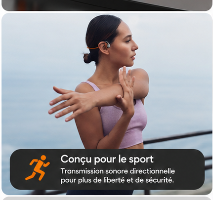 Lenovo X7 – Écouteurs Bluetooth 5.3 Conduction d’Air Sport & Gaming
