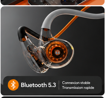 Lenovo X7 – Écouteurs Bluetooth 5.3 Conduction d’Air Sport & Gaming